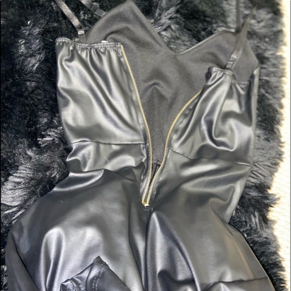 Faux Leather Bodysuit - Picture 2 of 4